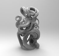 E775 - Comic character design, The medusa heroes with super long hair, STL 3D model design print download files