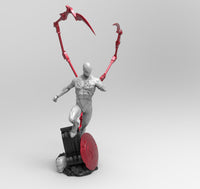 E772 - Comic Character design, The iron spidey with claws statue, STL 3D model design print download files