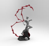 E772 - Comic Character design, The iron spidey with claws statue, STL 3D model design print download files