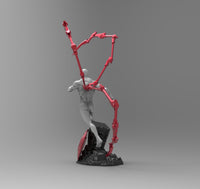 E772 - Comic Character design, The iron spidey with claws statue, STL 3D model design print download files