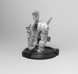 E771 - Comic character design, Silver and jan statue, STL 3D model design print download files