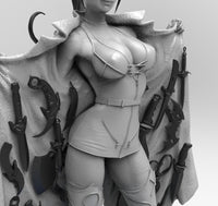E794 - Comic character design, the sexy heroes punchlane with set of weopon, STL 3D model design print download files