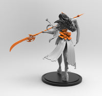E805 - Games character design, The GI Raiden Shogun girl statue, STL 3D model design print download files