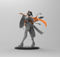 E805 - Games character design, The GI Raiden Shogun girl statue, STL 3D model design print download files