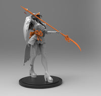 E805 - Games character design, The GI Raiden Shogun girl statue, STL 3D model design print download files