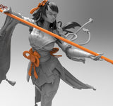 E805 - Games character design, The GI Raiden Shogun girl statue, STL 3D model design print download files