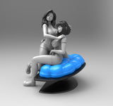 E800 - Comic character design,The Mj and Gw girl statue, STL 3D model design print download files