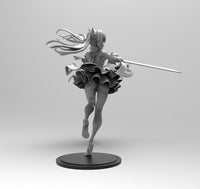 E799 - Waifu character design , The Keqing Girl statue , STL 3D model design print download files