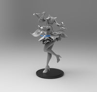 E799 - Waifu character design , The Keqing Girl statue , STL 3D model design print download files