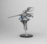 E799 - Waifu character design , The Keqing Girl statue , STL 3D model design print download files