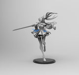 E799 - Waifu character design , The Keqing Girl statue , STL 3D model design print download files