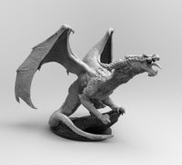 H003 - Legendary Character design, The Mighty Great Dragon Statue, 3D STL model design print download files