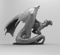 H003 - Legendary Character design, The Mighty Great Dragon Statue, 3D STL model design print download files