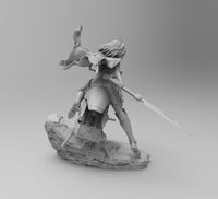 H015 - Movie Character design, The Battle Angel Alita with Motorbikes, STL 3D model design print download files