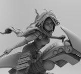 H015 - Movie Character design, The Battle Angel Alita with Motorbikes, STL 3D model design print download files