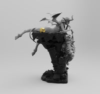 H012 - Female Character design, The Succubus With Dwarf Statue, STL 3D model design print download files