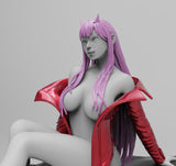 H023 - Anime Character design, The Zero Two Girl, Franxxx, 3D STL Model print design download files