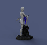 H029 - Comic Character Design, The Pshylocke with power Statue design, 3D STL model design printable download files