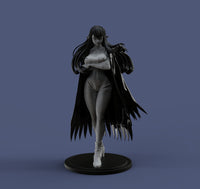 H027 - NSFW Female Character, The Long Hair Lohen statue Design, STL 3D model printable download files