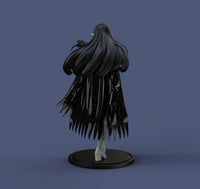 H027 - NSFW Female Character, The Long Hair Lohen statue Design, STL 3D model printable download files