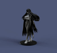 H027 - NSFW Female Character, The Long Hair Lohen statue Design, STL 3D model printable download files
