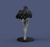 H027 - NSFW Female Character, The Long Hair Lohen statue Design, STL 3D model printable download files