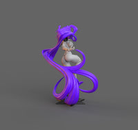 H035 - NSFW Comic Character design, The Sexy Star Fire statue with NSFW body, STL 3D model design printable Files