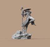 H043 - Female Samurai Character design, The Murouyin Character statue, STL 3D model design Printable download files