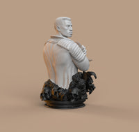 H050 - Comic character design bust, The Blade Bust Statue art design, STL 3D model design printable download files
