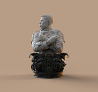H050 - Comic character design bust, The Blade Bust Statue art design, STL 3D model design printable download files