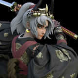 H030 - Samurai Character design, The Japanese Beauty Samurai Girl With Katana statue, STL 3D printable download files