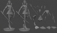 E623 - Movie character design, The Baby Dolly sooker punchie statue, STL 3D model design print download files