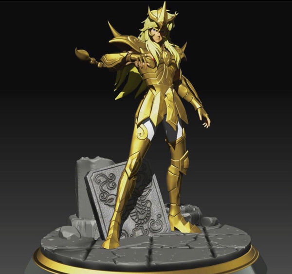B034 - Saint seiya gold Scorpio Milo, STL 3D model design print