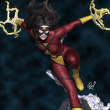 H041 - Comic Character design, The Marwel Studio SpiderW Statue, STL 3D model design Printable Download files