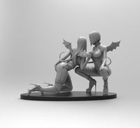 E225 - NSFW Character design, The Raven Star female naked body, STL 3D model design print download files