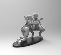 E225 - NSFW Character design, The Raven Star female naked body, STL 3D model design print download files