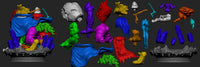 H038 - Cartoon Character design statue, The Wild Beauty and The Beast Statue design, STL 3D model design printable files