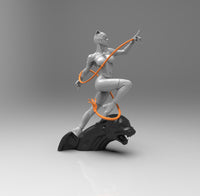 E472 - Comic character design, The Cat girl with Whip weopon, STL 3D model design print download files