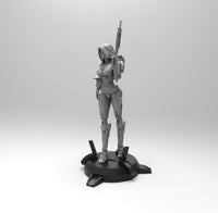 E474 - Female character design, The Cyber Halo Spartan unit, STL 3D model design print download files