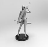 E476 - Games character design, The kaine with double blade statue, STL 3D model design print download files