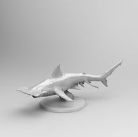 A171 - Legendary creature design, Hammerhead shark statue, STL 3D model design print download file