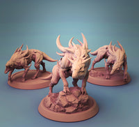 B023 - Creature design, Hell Hound, STL 3D Model design print download file