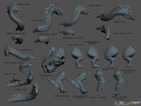 B058 - Hydra, Legend creature design, STL 3D model design print