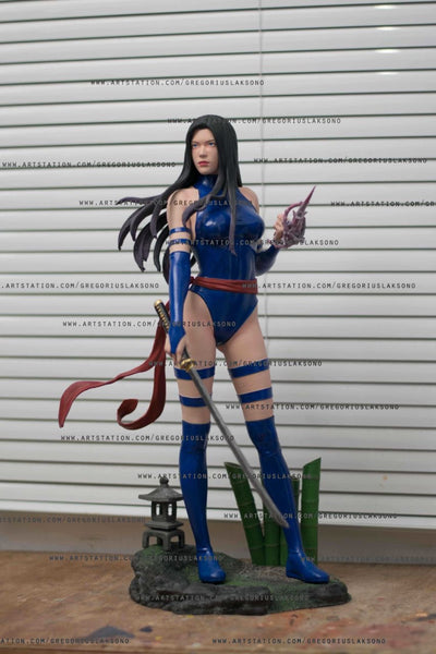 F524 - Hot Comics Character heroes  , Psylocke design statue with two poses , STL 3D model print download files