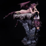 H012 - Female Character design, The Succubus With Dwarf Statue, STL 3D model design print download files
