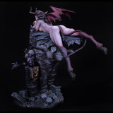 H012 - Female Character design, The Succubus With Dwarf Statue, STL 3D model design print download files