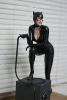 F496 - Comic character design, The cat girl with whip and safe statue, STL 3D model design print download files
