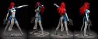 H040 - Comic Character design, The Marwel Studio Mystic blue face female character, 3D STL model design printable files