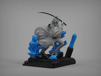 H030 - Samurai Character design, The Japanese Beauty Samurai Girl With Katana statue, STL 3D printable download files