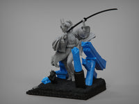 H030 - Samurai Character design, The Japanese Beauty Samurai Girl With Katana statue, STL 3D printable download files